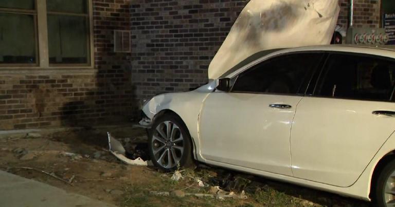 Parsons and 79th: a bike, a sedan, a fall